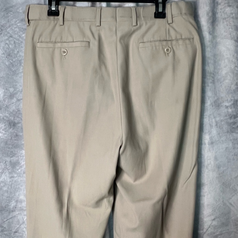 Louis Raphael Pleated Cuffed Khaki Dress Pants - 33x29 - Picture 5 of 8